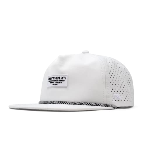 Melin Coronado Brick Hydro, Performance Snapback Hat, Water-Resistant Baseball Cap For Men & Women, White, Small #TOP12