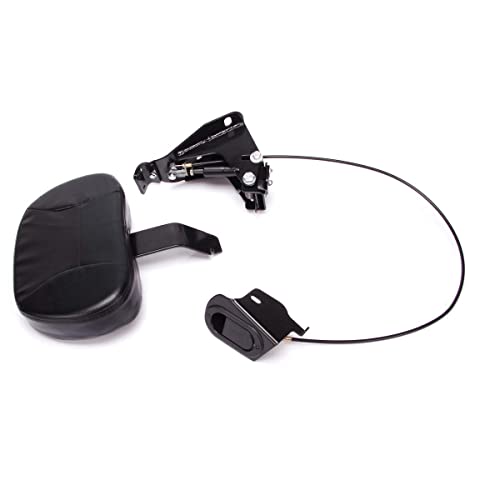 Adjustable Motorcycle Driver Backrest With Mounting Kit Fit For Harley Touring Road Street Electra Glide Road King Cvo Ultra 2009-Up, Black #TOP2