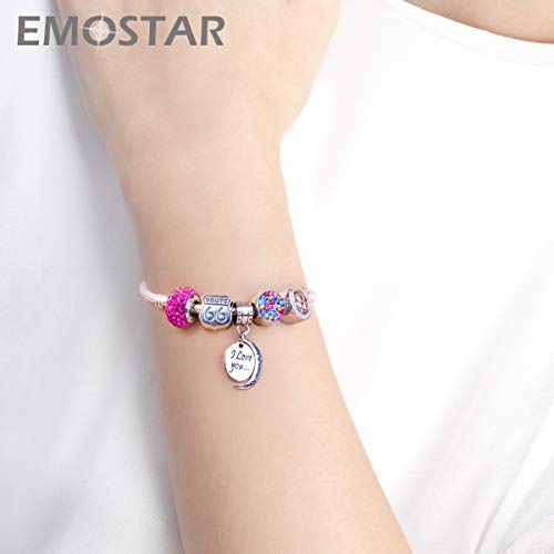 Autism Awareness Charm for European DIY Bracelet, 925 Sterling Silver Puzzle Piece Enamel Charms, Live Love Laugh Charms, I Love You Dangle, Love Letter and Ribbon Bow Beads, for Family/Couple/Friend 6