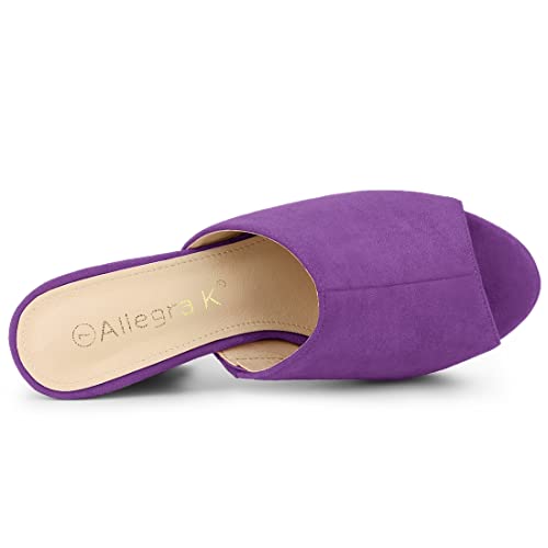 Image of Allegra K Women's Open Toe Platform Chunky Heel Slides Sandals | Party Sandals