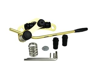 TM85 tune-o-matic style electric guitar bridge stop bar tailpiece tremolo compatible with LP SG guitars. Made of high grade material, durable and long lasting. Gold in color. Please check the parameter drawing in the attached pics before placing your...