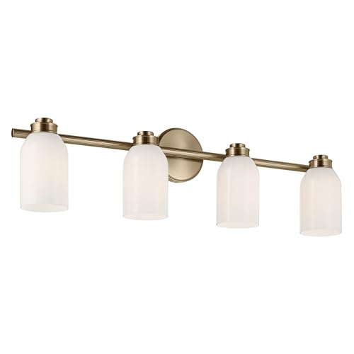 Image of Kichler Shae 4-Light Bathroom Vanity Light, Champagne Bronze