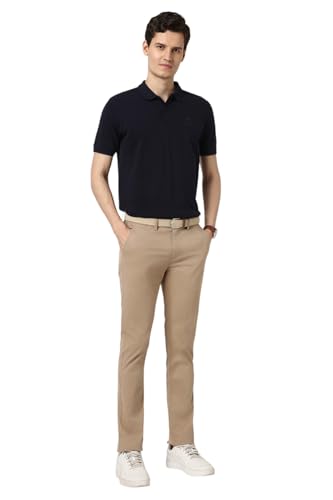 Image of Peter England Men's Skinny Fit Mid Rise Premium Casual Trouser Chinos