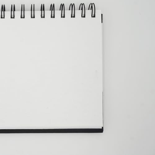 Image of Notehouse A4 Sketchbook Hard Bound Made for Artist 140 GSM Art Notebook (30x21 cm) | 80 White Unruled Pages | Thick Smooth Drawing Paper | Black Hard Cover