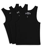Rene Rofe Girls Tank Tops - 3 Pack 100% Cotton Classic Sleeveless Toddler Undershirts - Scoop Neck Tank Top for Girls (2T-14), Size 14, Black