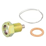 キジマ(Kijima) バイクパーツ ワイヤーロックドレンボルト スチール ホンダ ネジ径12mm ピッチ1.5mm ネジ長15mm 平径17mm 105-1203