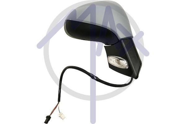 MAX MPG147-R Specchietto retrovisore esterno termico convesso per regolazione elettrica specchio ribaltabile/ripiegabile elettricamente con sensore temperatura Dx Compatibilità con PEUGEOT 207 WA, WC