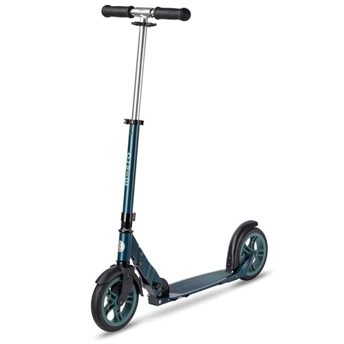 Micro Patinete clásico Micro | A partir de 8 años | Perfecto para adultos y niños | Ruedas grandes | Plegable | Neumáticos que absorben los golpes | Verde