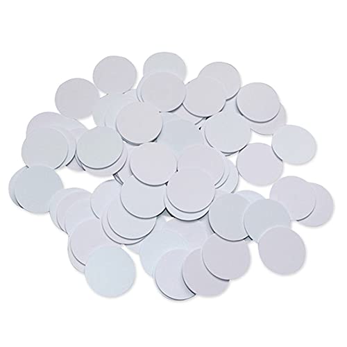 Romacci 10PCS NFC 215 Branco Ntag215 Cartões em branco Cartões NFC redondos de moedas regraváveis ​​