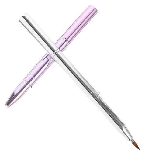 PATKAW 2 Piezas Cepillo de labios portátil de doble punta. paraca brillo aplicador de pincel de labios facial cepillo de lápiz labial flexible cepillo de labios de doble punta el plastico