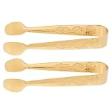 Edelstahl Zuckerzange für Würfelzucker, 2 Stück, Gold
