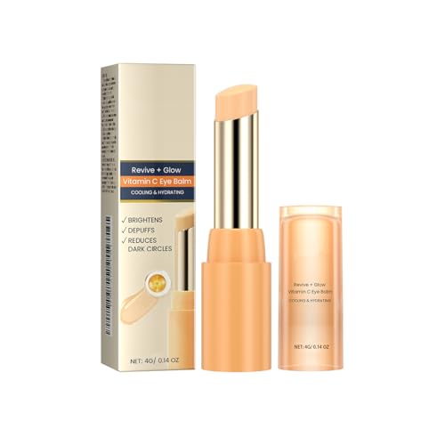 Mnozreo Crema Contorno de Ojos Antiarrugas Con Vitamina C,4G,1PC,Bálsamo de Cuidado de Ojos con Vitamina C,Reduce las Líneas de Expresión y las Ojeras