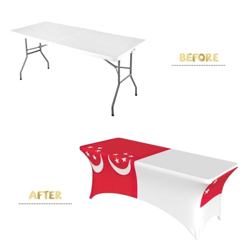 Housse de table Singapour extensible élasthanne infroissable