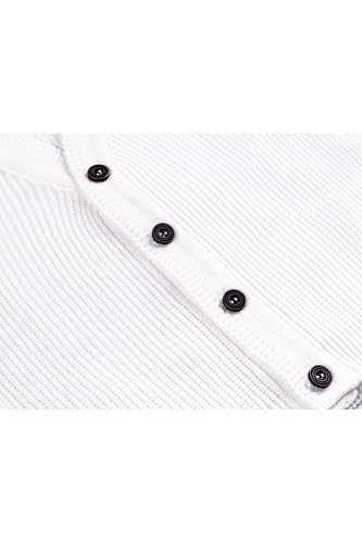 Image of Lilax Baby Boys Basic Long Sleeve V-Neck Classic Knit Cardigan Sweater