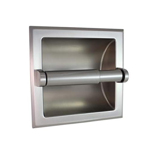 FDH Formosa Design Hardware Wall Mounted Heavy Duty Recessed Toilet Paper Holder (Satin Nickel)