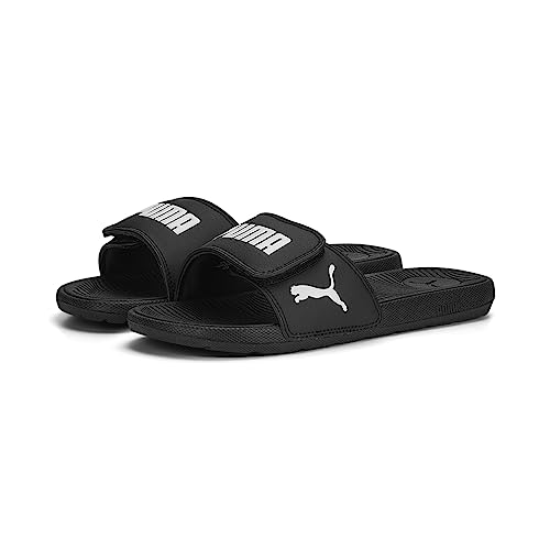 Image of PUMA Women's COOL CAT 2.0 ALTERNATIVE CLOSURE Slide Sandals, Puma Black-Puma White, 5