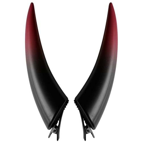 Tocado gótico de diablo – Pinzas para el pelo de cuernos de demonio para cosplay y Halloween, accesorio único de disfraz de vampiro, accesorio de disfraz de vampiro, divertido y aterrador, para