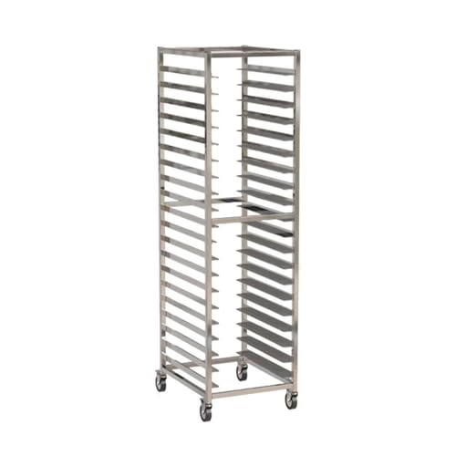 AYCDL Estante comercial de aluminio para panadería con ruedas, carrito de refrigeración de 9/18/20 niveles, soporte de repostería resistente para bandejas de horno de medio tamaño, solución de