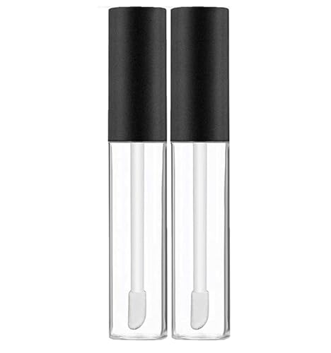 Image of Grab Kart Empty Lip Gloss Container Tube Plastic Unbreakable Travel Long Round Lip Gloss for Girls Lip Care Costemic Bottles Transparent Refillable Bottle 10 ml Kit (Pack of 4)
