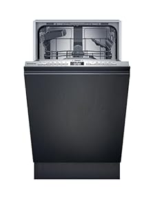 Siemens SR93EX25LE iQ300 Vollintegrierter Geschirrspüler 45 cm, varioScharnier für besondere Einbausituationen, openAssist-System, autoOpen dry, Leiser Betrieb, aquaStop, Home Connect