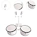 Marching Drum Drum Band Music Educational Multiple Linked Drums Drum Set with Stand for Class Teaching Teens Kids Special Day Four Drums(Double Drums)