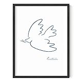 HAUS AND HUES Dove of Peace Art Print - Picasso Wall Art, UNFRAMED 12.00' x 16.00'