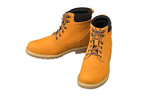 Image of CALTO Men's Invisible Height Increasing Elevator Shoes - Nubuck Brown Leather Lace-up Round-Toe Work Boots - 3.2 Inches Taller - K8821 - Size 6.5 D(M) US