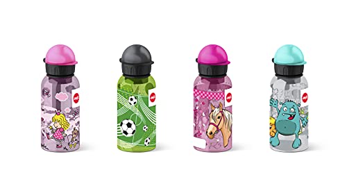 Emsa Kinder-Trinkflasche 518122 | 400 ml | Kids Princess | Sicherheitsverschluss | 100 % dicht | BPA frei | hygienisch | Tritan, 1 Stück (1er Pack), Prinzessin