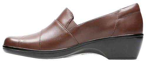 Clarks Clarks Women's May Marigold Slip-on Loafer, Brown Smooth, 7 M US