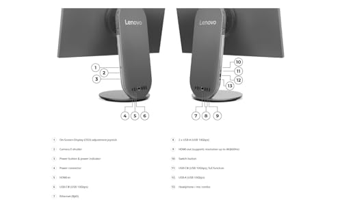 Image of Lenovo Yoga AIO All-in-One with Intel Core Ultra 5 125H Processor, 27 inch 2560x1440 QHD Touchscreen 4 Side Narrow Bezel Display, 16GB LPDDR5X-7467MT RAM, 512GB of SSD, 5MP IR /RGB Camera, and Win 11 Home
