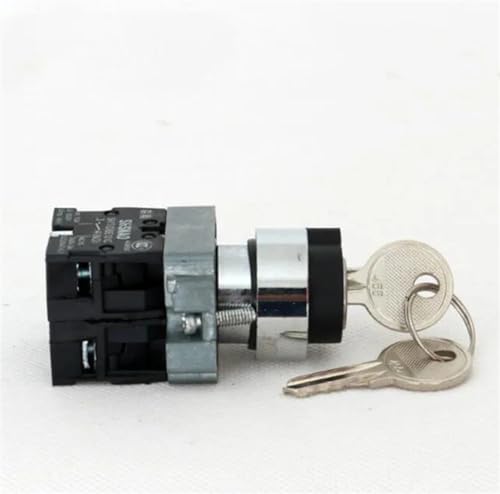 Sélecteur à clé 3 positions XB2 BG33 bouton-poussoir 2N/O pour armoire électrique