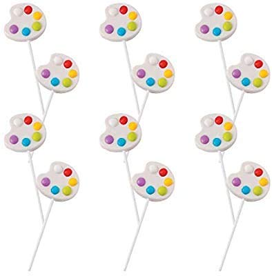 Passionfruit - Little Artist Frosted Sucker for Birthday - Paint Board Lollipops - Edibles Sucker & Bulk Candy Pop - Great Party Decorations - Suckers & Lollipops - 12 Pieces