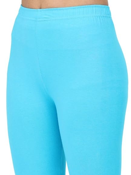 Image of Robinbosky Premium Stretchable Cotton Ankle Legging for Women | Suitable for Formal wear & Casual wear | High-End Elastic Makes The Leggings Squat Proof and Durable for Travel, Yoga, & Workout.