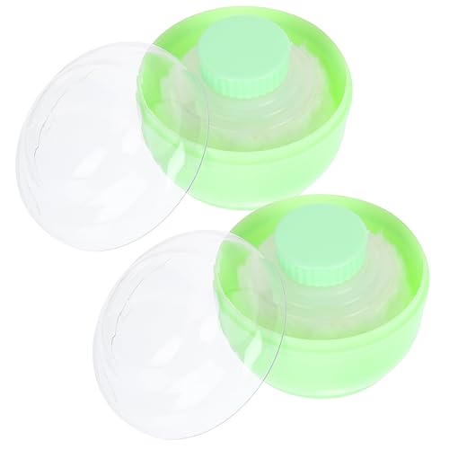 AUTSUPPL Mini Powder Puff Boxes Jumbo Talc Baby Powder Puff Containers Handle for Loose Powder Body Powder Easy Refill Portable