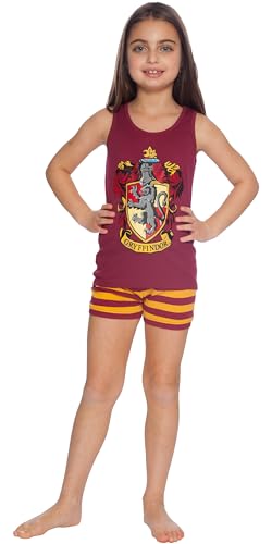 Harry Potter girls Gryffindor House Crest Cotton Tank Top Pajama Short Set4