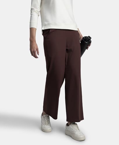 Image of Jockey A158 Women Super Combed Cotton Rich Straight Fit Wide Leg Pants