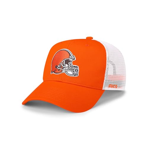 FOCO Cleveland Browns NFL Primary Logo Trucker RF Cap - Thunder