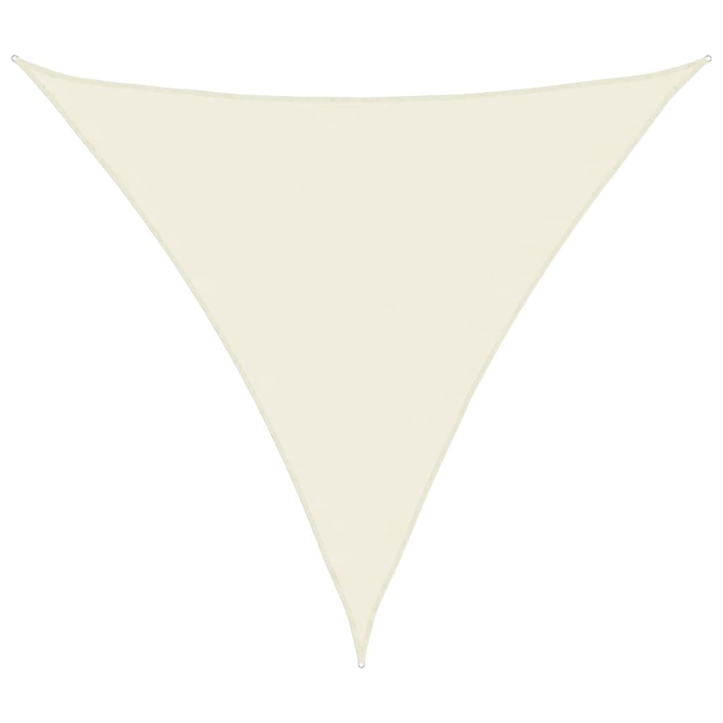 Voile d'ombrage triangulaire crème de haute qualité Oxford 4 x 4 x 4 m