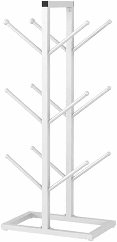 Double-Sided Basketball Storage Rack, Metal Sports Ball Organizer for Basketball, Football, Volleyball - White, 40x25x83cm, Durable and Space-Saving Solution