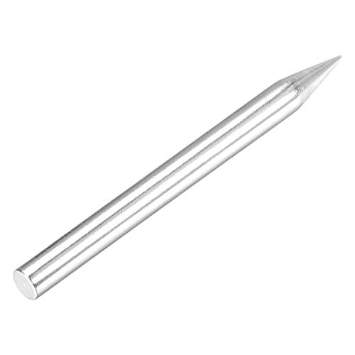 Image of uxcell 6.3mm x 79mm Lead-free Soldering Iron Tip Replacement Solder Conical Tip Welding Equipment for Soldering Silver 80W 3pcs