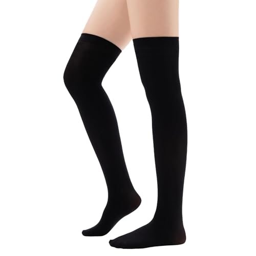 Century Star Thigh High Socks for Women Tube Extra Long Over Knee Triple Stripes Stockings3