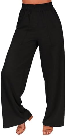 Calça Feminina Wide Leg Pantalona Cintura Alta com Bolso de Moletinho Inverno