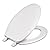 Centoco Elongated Toilet Seat, Closed Front with Cover, Residential, Plastic, Made in the USA, DSAZAM1600-001, White