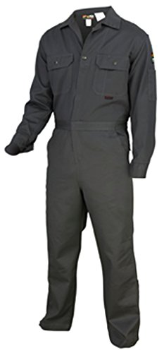 Buy 2 get 3 MCR Safety DC1G56 Deluxe Contractor Flame Resistant (FR) Coveralls, Gray, Size 56, Chest 56-Inch, Waist 54-Inch, Inseam 30-Inch