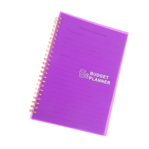HOODANCOS 予算帳 ビジネス 予算帳 トラッカー ノート 現金封筒トラッカー 現金ノート カレンダー ファイナンシャル プランナー 日付なし プランナー プラン アクセサリー パープル Pp