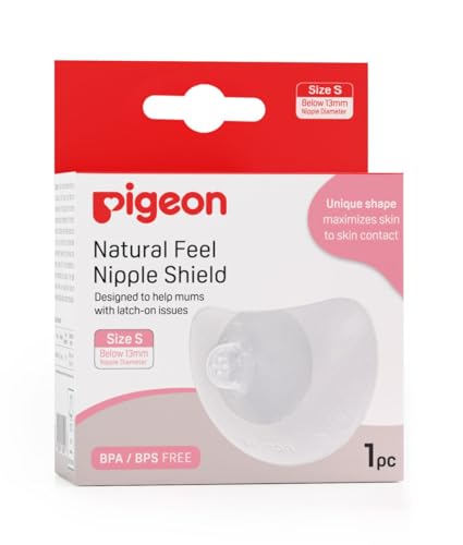 Image of Pigeon Natural Feel Silicone Nipple Shield Size 1 (Below 13 mm) | Ultra Soft BPA & BPS Free | Butterfly Shape for Easy Latch | Ideal for Flat & Inverted Nipples | Comfortable Breastfeeding Support