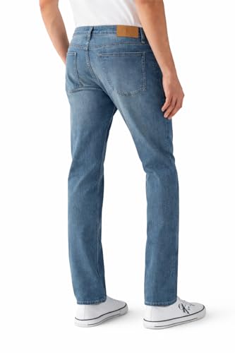 Calvin Klein Jeans Men's High Stretch Straight Fit Denim Jean (US, Waist Inseam, 34, 32, Regular, Regular, Liberty (Light Wash))