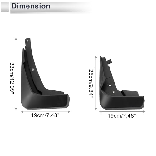 Image of X AUTOHAUX 1set Front and Rear Mud Flaps Splash Guards Mud Guards for Audi A3 Hatchback Sport 2016-2019 W /Mount Accessories