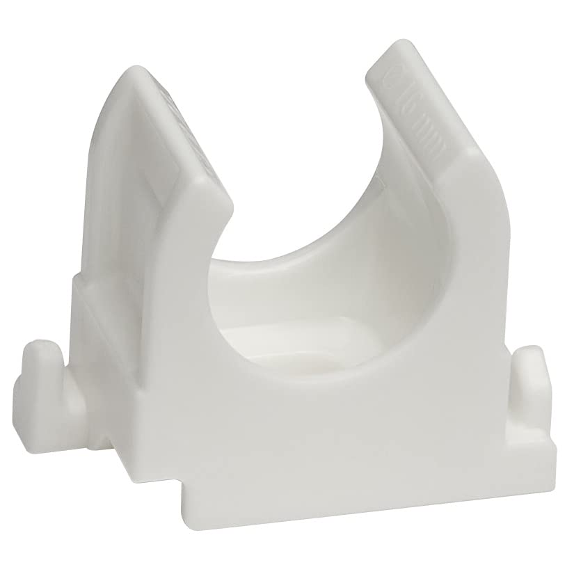 SOMA Pipe Clip Plastic White 14 mm Pack of 20 Clamp Pipe Clamp UV Resistant โ image 1