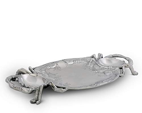Arthur Court Aluminum Metal Crab Platter/Tray Heavy Quality Coastal Décor for Serving Food and Drinks 24 Inches x 13.5 Inches - Thumbnail 3
